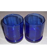 Vintage (2) Cobalt Blue Anchor Hocking Solid Tall Glass Tumblers - $35.00