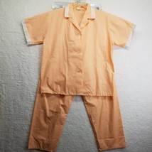 Gaymode Penneys Womens Pajamas Set Sz Med Vintage 70s Embroidered Trim Top Pants - £26.01 GBP