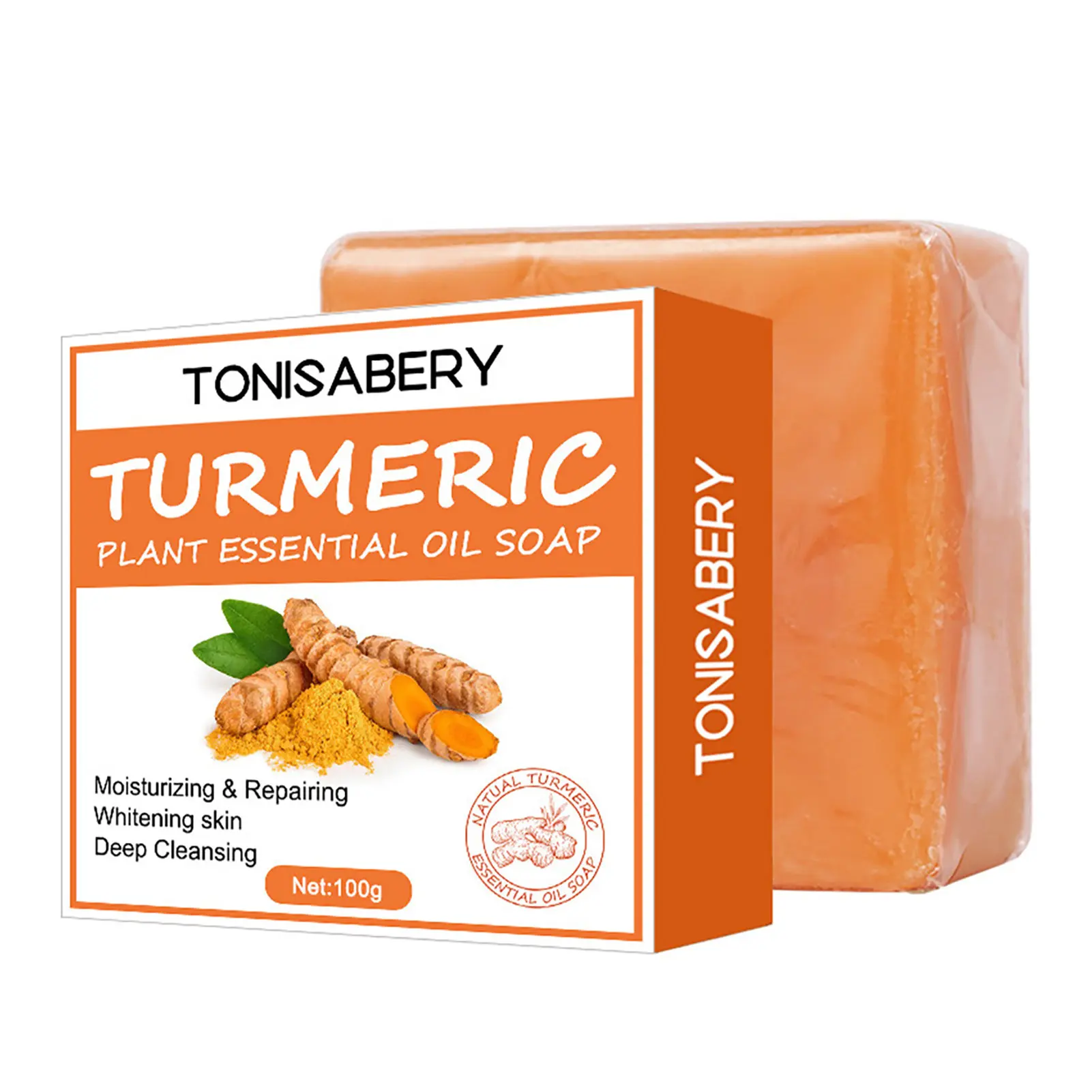 House Home Tumeric Soap Face Cleansing Anti Acne Handmade Natural Herbal Ginger  - £19.75 GBP