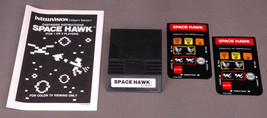 Vtg Intellivision Video Game-Space Hawk-Manuel/2 Controler Overlays-1981-Cool... - £7.45 GBP