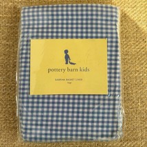 Pottery Barn Kids Sabrina Basket Liner Large Blue Gingham NIP - $24.75