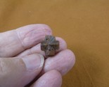 (CR592-102) 9/16&quot; Fairy Stone CHRISTIAN CROSS oiled Staurolite Crystal M... - $14.95