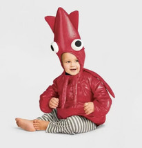 Baby One-Piece Plush Squid Hooded Pullover Halloween Costume - 12-18 Months - £15.49 GBP