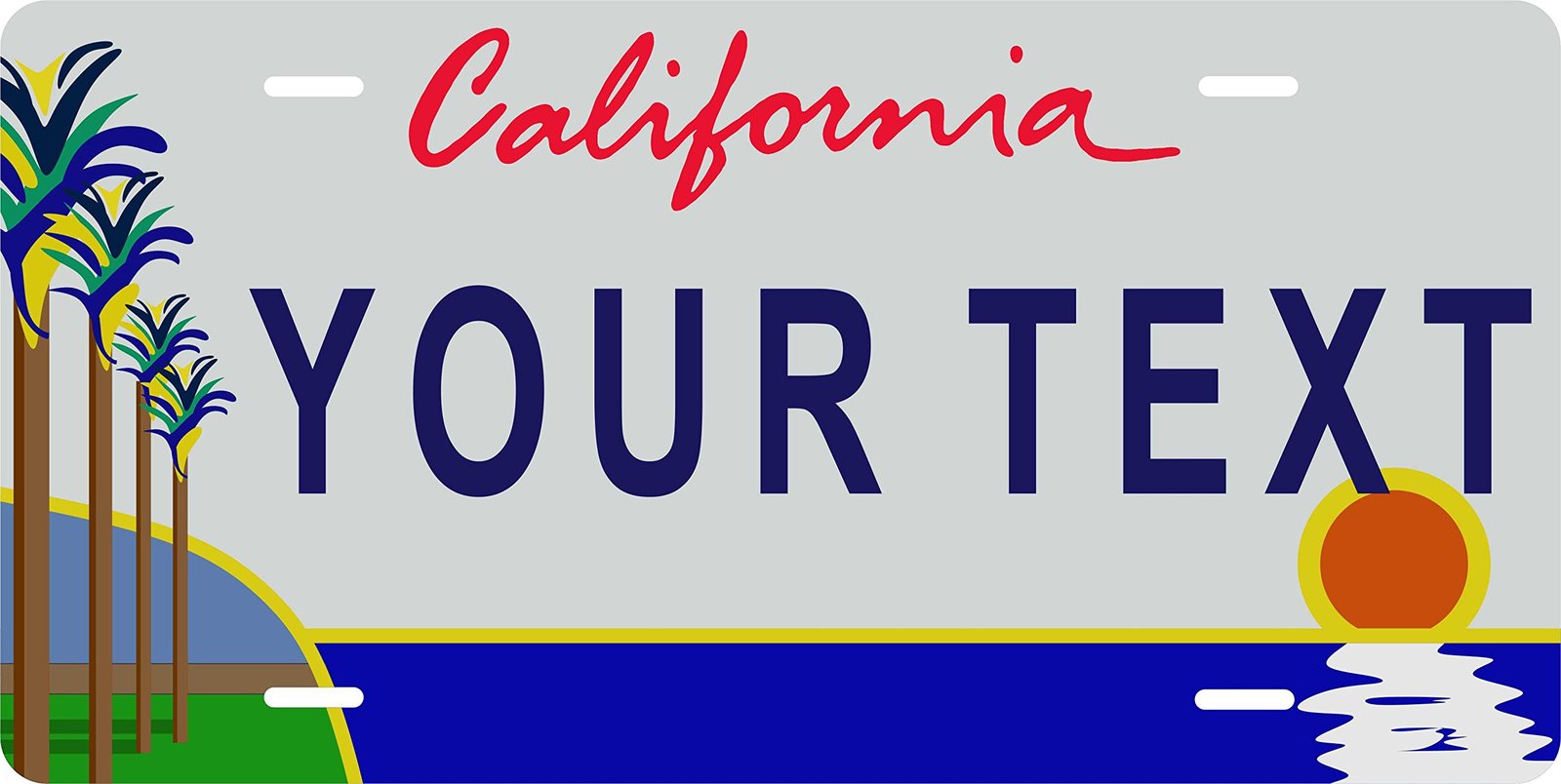 California Palm Novelty Custom Personalized Tag Vehicle Car Auto License Plate - $16.75