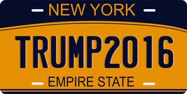 NY Trump 2016 Personalized Custom Novelty Tag Vehicle Car Auto Motorcycle Mop... - £13.23 GBP