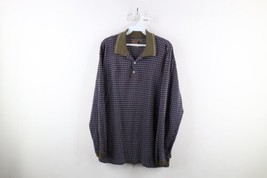 Vintage 90s IOU Streetwear Mens Large Geometric Knit Collared Long Sleeve Polo - £46.47 GBP