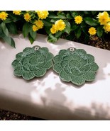 Bordallo Pinheiro Geranium Green Plate (8.5&quot; Wide) Set of 2 - NEW - Port... - $64.34