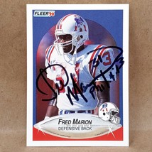 1990 Fleer #322 Fred Marion SIGNED New England Patriots Auto Autographed... - $4.95