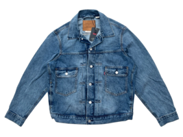 Levis Mens M Type II Blue Medium Wash Red Selvedge Denim Jean Trucker Ja... - $108.00