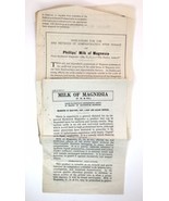 Antique Ephemera Lot Milk of Magnesia Paperwork Phillips Parke Davis - £6.05 GBP