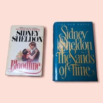 Lot (2) Sidney Sheldon Bloodline (1977) &amp; The Sands of Time (1988) - Hardcover - £4.96 GBP