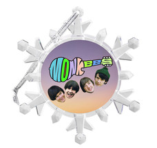 The Monkees Snowflake Multi Colored Light Holiday Christmas Tree Ornament - £13.00 GBP