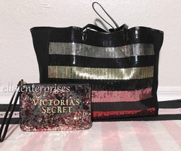 Victoria&#39;s Secret Black Friday 2017 Sequin Bling Tote Bag &amp; Mini Pouch Set - $61.97 CAD
