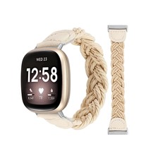 Braided Band Compatible With Fitbit Versa 3/Fitbit Sense Bands For Women, Elasti - £18.87 GBP
