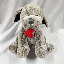 Animal Adventure Gray Stuffed Plush Puppy Dog Valentine&#39;s Day Heart Love... - £54.91 GBP
