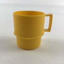 Tupperware Toys Vintage Mini Cup Stacking Mug Replica Miniature Toy Yellow - $12.82