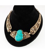 Charlie Pauline Hannaweeke Turquoise Necklace Set in 12K G.F. Sterling S... - $2,952.22 CAD