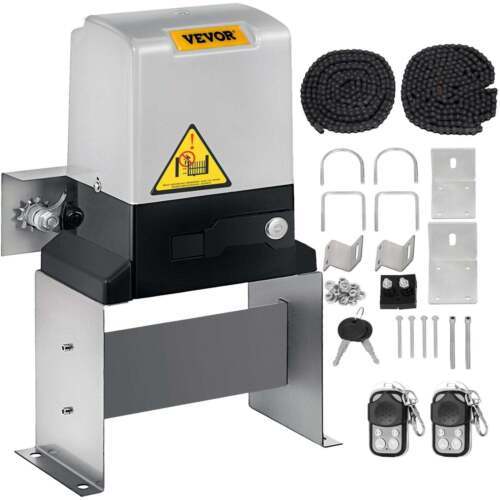 Sliding Gate Opener AC1400 3100LBS with 2 Remote Controls, Gate Operator Hardwar