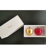 Rare Disney Luxury Metal Gold Red Color Apple Ring Box, Slightly used - $65.72 CAD