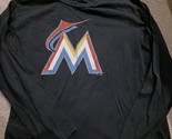 Florida Marlins Long Sleeve Shirt Black Large FANATICS, l Gently Worn - $9.90