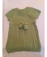 Crazy 8 sweater dress Size 18 24 mo short sleeve green - $14.99