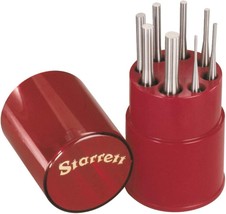 Starrett Drive Pin Punch Set With Knurled Grip In Round Red Plastic, Set... - $100.95