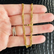 10K Yellow Gold Twisted Curb Chain Necklace 20.5” - £264.86 GBP
