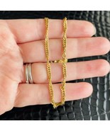 10K YELLOW GOLD TWISTED CURB CHAIN NECKLACE 20.5” - £265.11 GBP