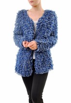 FOR LOVE &amp; LEMONS Damen Strickjacke Joplin Warm Stilvoll Elegant Blau Größe S - £93.84 GBP