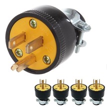 4 Pc Male Plug Extension Cord Replacement Electrical Wire Repair Nema 5-... - $25.99