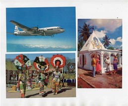3 Pan American World Airways Postcards Super 6 Clipper Trinidad &amp; Oaxaco Mexico  - £16.61 GBP