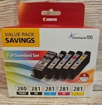 Genuine Canon Pixma Inkjet Printers PGI-280 CLI-281 5 Color Cartridge Pack NEW - £34.93 GBP