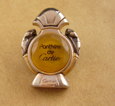 Vintage Cartier Paris Perfume brooch - Panthere de cartier pin- couture lapel pi - £106.15 GBP