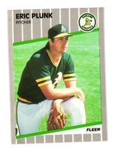 1989 Fleer #20 Eric Plunk Oakland Athletics - £0.78 GBP