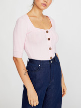 Free People Womens Top Central Park 3/4 Sleeve Pink Size Xs OB920070 - £38.93 GBP