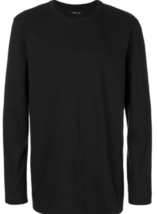 HELMUT LANG Mens Long Sleeve Top Standart Fit LS Solid Black Size XS G09... - $64.62