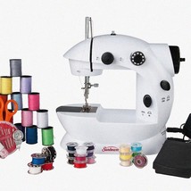 StitchMaster Mini: Portable Sewing Machine Kit with Foot Pedal, 75+ Accessories, - £84.06 GBP