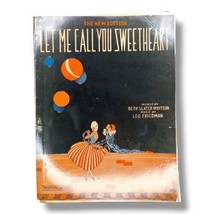 Antique 1910 Sheet Music Let Me Call You Sweetheart New Edition Laminated  - £30.53 GBP