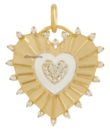 925 Silver Heart Pendant Necklace For Women Moissanite Enamel Pendant Lo... - £101.69 GBP