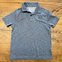 Under Armour Boys Youth Small Blue Performace Polo Preppy Uniform Church... - $217.24 MXN