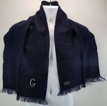 I) Royal-Scot Embroidered &quot;G&quot; 100% Acrylic Navy Blue Fringed Scarf - $9.74 CAD