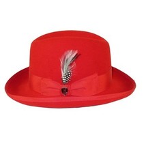 Men Bruno Capelo Dress Formal Hat Australian Wool Homburg Godfather GF105 Red image 5