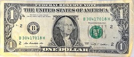 $1 One Dollar Bill 30417018, Hazard, KY ZIP code: 41701 - £4.01 GBP