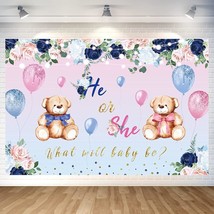 Baby Gender Reveal Party Decoration Baby Shower Backdrop He Or She Photo Backgro - £12.78 GBP