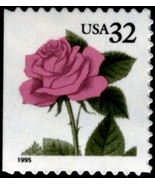 1995 32c Pink Rose, Booklet Single Scott 2492 Mint F/VF NH - $1.23