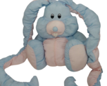 Good Stuff blue pink nylon plush bunny rabbit long curly ears stitched e... - $25.98