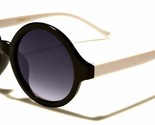 Girls Willow Round Black Sunglasses with White Temples kid 2507 White 70 - $8.19