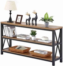 Fatorri Industrial Console Table For Entryway, Wood Sofa Table,, Rustic Oak)... - £176.60 GBP