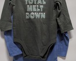 Garanimals Baby Boy 2 Pack Graphic Bodysuit Set, Olive/Blue Size 0-3M - $14.84
