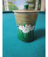 ANTIQUE JAPANESE COVERED CUP 4 1/2&quot; SIGNED [*JAPAN] - $124.73
